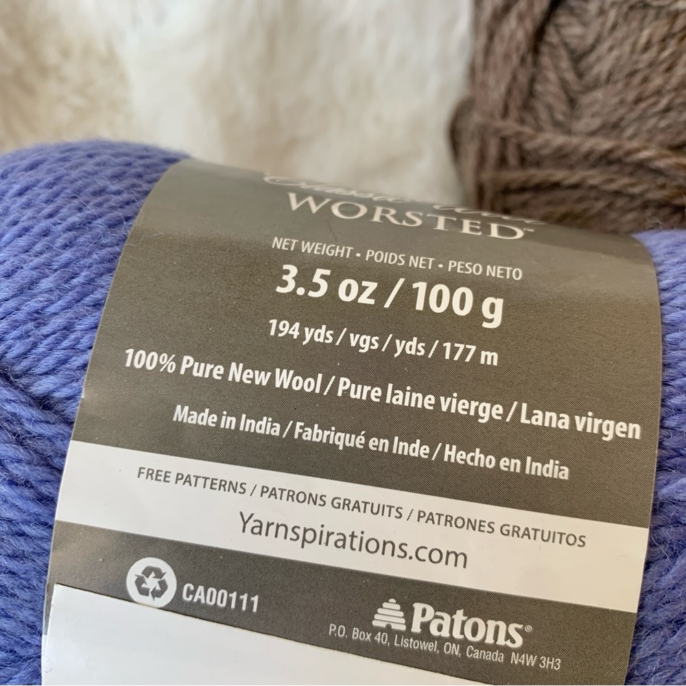 PATONS Classic Worsted Wool Yarn Skeins NEW Lot (3) - Picture 7 of 9
